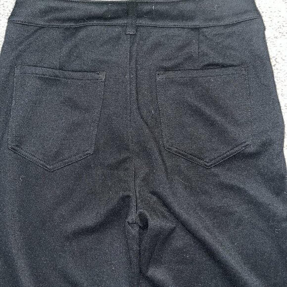 ANTHROPOLOGIE ANTHRO Extra Wide Leg Palazzo Dressy Trouser Pants Black EUC 28 - Picture 6 of 10